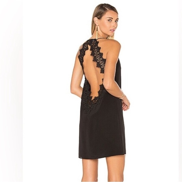 CAMI NYC The Soho Silk Dress Black Lace Open Back Revolve Cocktail Small S - Picture 1 of 7